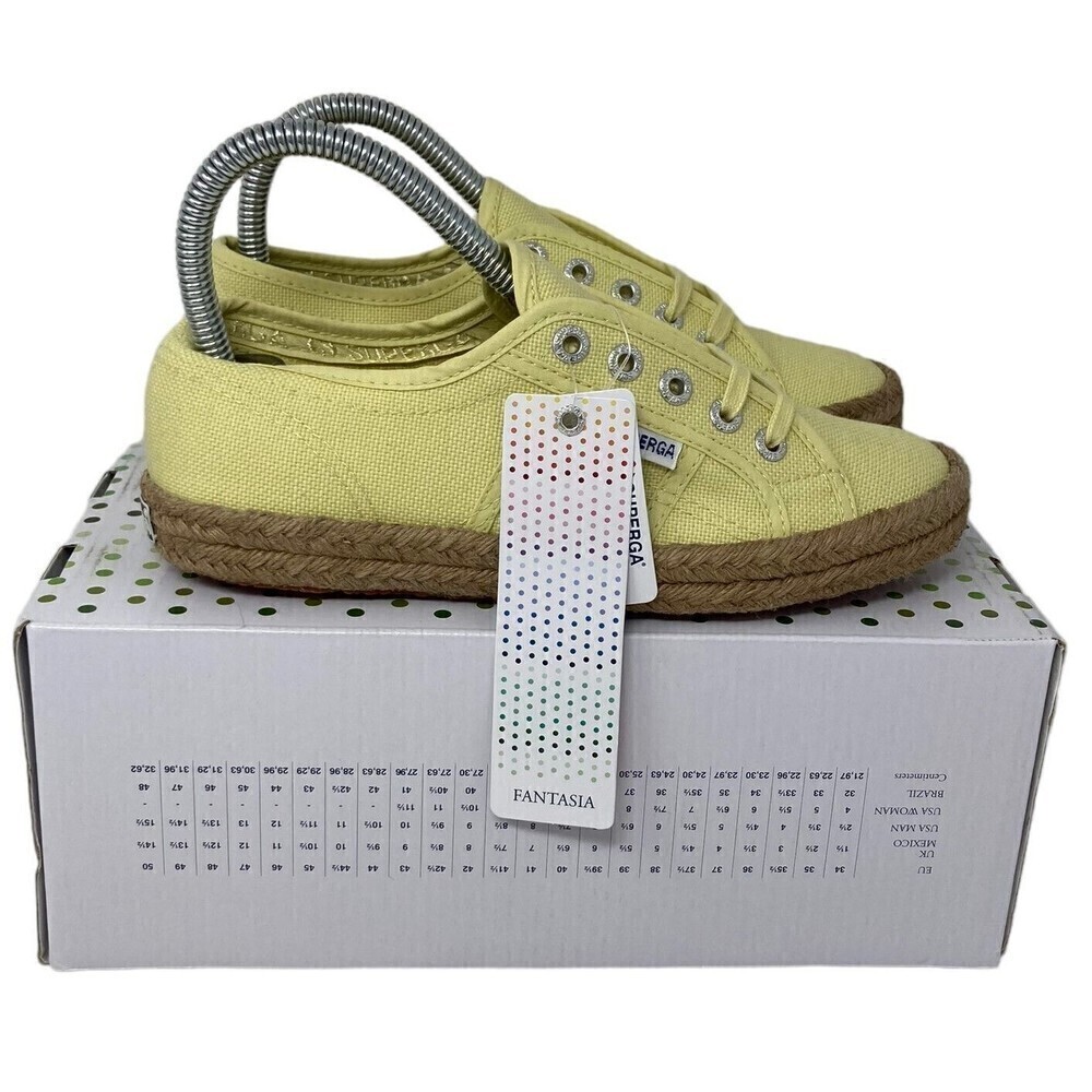 SUPERGA 2750 Light Yellow Sneakers Shoes Women's 36 EU 6 US NEW NIB